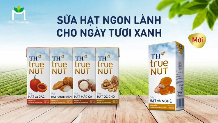 Các dòng sữa hạt TH True Milk đang được bày bán phổ biến trong các siêu thị